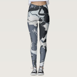 Grijze monochrome abstracte schaduwen leggings