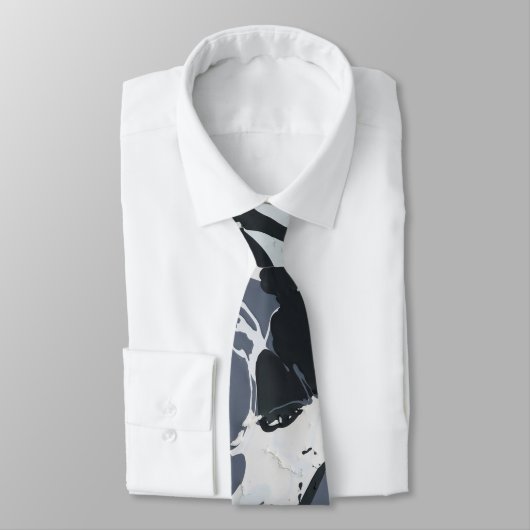 Grijze monochrome abstracte schaduwen stropdas (Gebonden)
