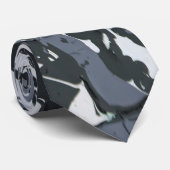 Grijze monochrome abstracte schaduwen stropdas (Opgerold)