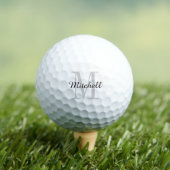 Grijze monogram Initiaal en naam op maat Golfballen (Insitu Shirt)