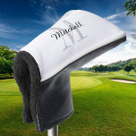 Grijze monogram Initiaal en naam op maat Golfheadcover<br><div class="desc">Aangepast afgedrukte golfafdekking met jouw naam en monogram initiaal of andere aangepaste tekst. Gebruik de ontwerpgereedschappen om achtergrondkleuren te kiezen,  lettertypen en kleuren te bewerken of je eigen foto's te uploaden om een unieke van een soort cadeautje voor je favoriete golfer te creëer.</div>