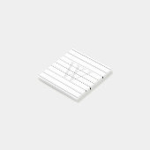 Grijze Monogram Lijnen Post-it® Notes (Schuin)
