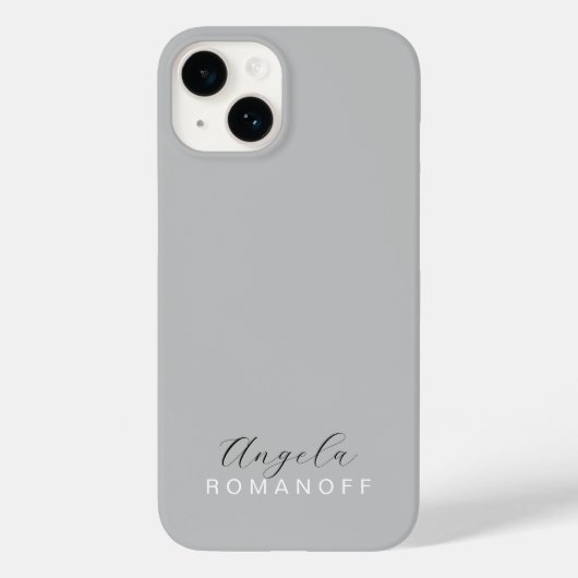 Grijze monogram Modern minimalistisch Feminine Case-Mate iPhone Case (Achterkant)
