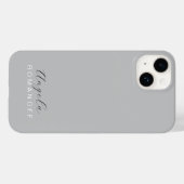 Grijze monogram Modern minimalistisch Feminine Case-Mate iPhone Case (Achterkant (horizontaal))