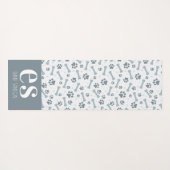 Grijze monogram op maat yogamat (Achterkant (horizontaal))
