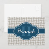 Grijze monogram van het havenmonogram van het Patr Briefkaart (Voorkant / Achterkant)
