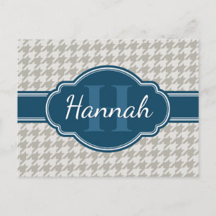 Grijze monogram van het havenmonogram van het Patr Briefkaart