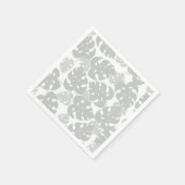 Grijze monstera blad tropisch onderzetter set servet (Hoek)