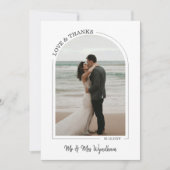 Grijze mooie Arch Weddenschap Foto's en Bedankt (Voorkant)