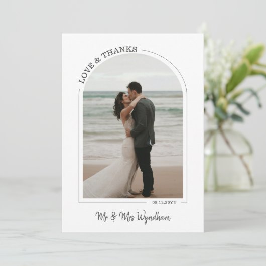 Grijze mooie Arch Weddenschap Foto's en Bedankt (Staand voorkant)