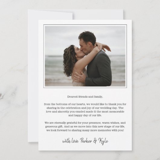 Grijze mooie Arch Weddenschap Foto's en Bedankt (Achterkant)