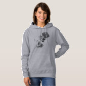 Grijze mooie Rozen vrouwen Hoodie (Voorkant volledig)