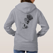 Grijze mooie Rozen vrouwen Hoodie (Achterkant)