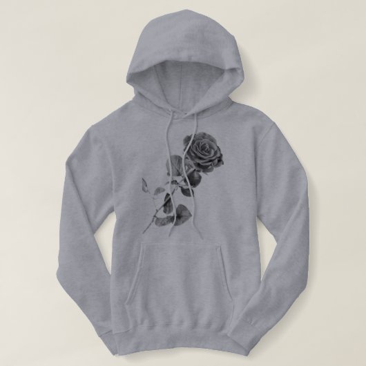 Grijze mooie Rozen vrouwen Hoodie (Design voorkant)
