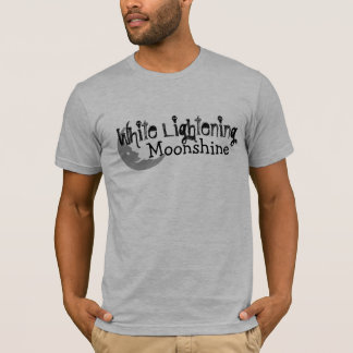 Grijze Moonshine-T-shirt - Witte aanscherping T-shirt