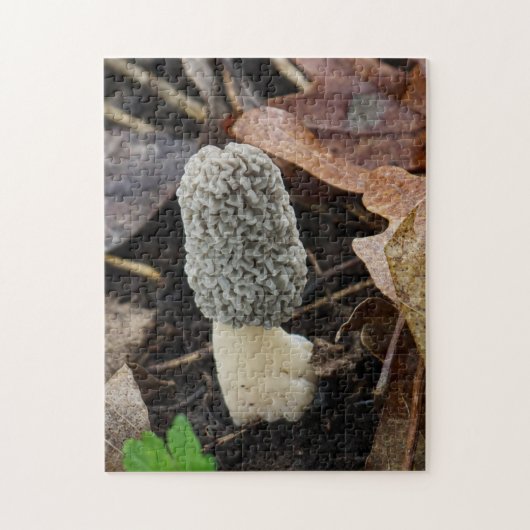 Grijze Morel Paddenstoel Legpuzzel (Verticaal)