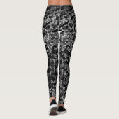 Grijze mozaïekpatroon Elegant Leggings (Achterkant)