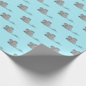 grijze muizen in lichte aqua cadeaupapier (Hoek)