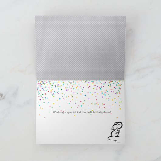 Grijze muizen kind kaart (Binnen)