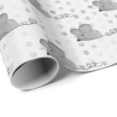 Grijze muizen op pokadots cadeaupapier (Rol Hoek)