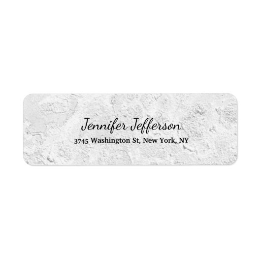 Grijze muur Handschrift Script Creative Plain Etiket (Voorkant)