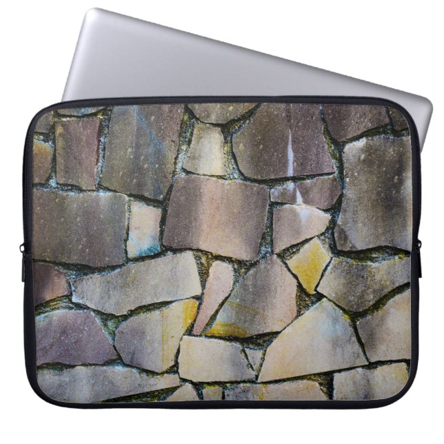 Grijze muur laptop sleeve (Voorkant)