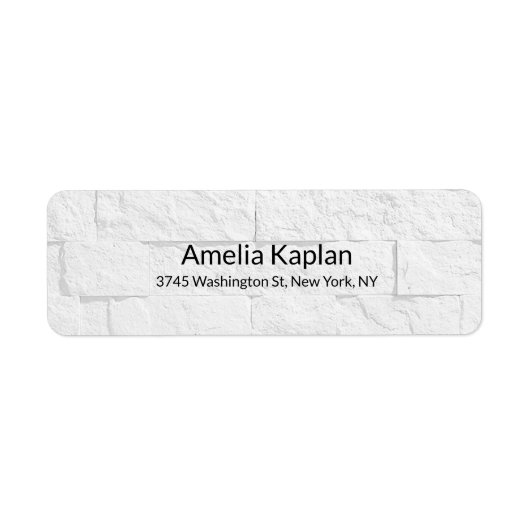 Grijze Muur Modern Plain Minimalistisch Creatief Etiket (Voorkant)