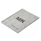 Grijze Muur Monogram Moderne Professional Notitieboek (Linkerzijde)
