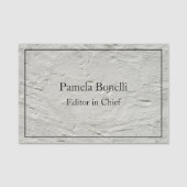 Grijze Muur Professionele Unieke Klassieke Eenvoud Naamplaatje (Voorkant)