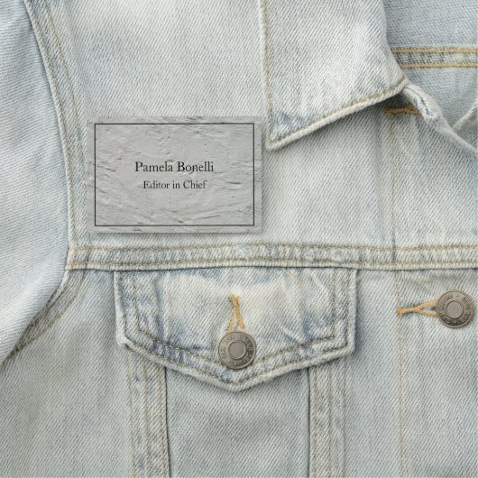 Grijze Muur Professionele Unieke Klassieke Eenvoud Naamplaatje (In situ)