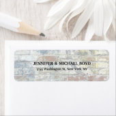 Grijze Muur Unieke Retro Stijl Klassiek Blad Etiket (Insitu)