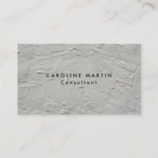 Grijze Muurtextuur Duidelijke Moderne Vrouwelijk Visitekaartje (Voorkant)
