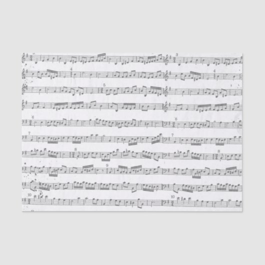 Grijze muziekscore papier (Voorkant)