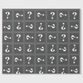 Grijze mysterie cadeaupapier (Vlak)