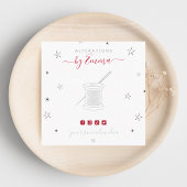  grijze naald en sterrenkoppen vierkante visitekaartje