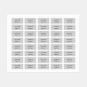 Grijze naam labels (Vel)