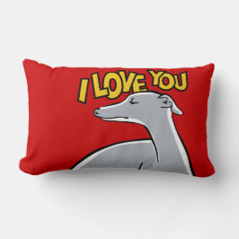 Grijze nachthagedis "I love You" Kussen