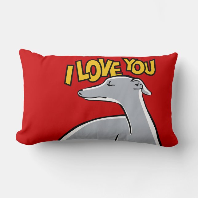 Grijze nachthagedis "I love You" Kussen (Voorkant)