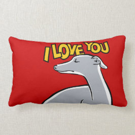 Grijze nachthagedis "I love You" Kussen