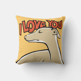 Grijze nachthagedis "I love You" Kussen