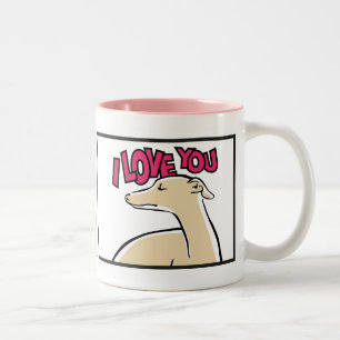 Grijze nachthagedis "I love You" Tweekleurige Koffiemok