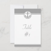 Grijze Nautical Anchor Reception Table Kaart (Voorkant)