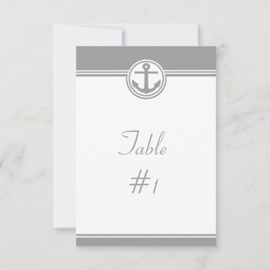 Grijze Nautical Anchor Reception Table Kaart (Achterkant)