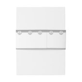 Grijze nautische anchor uitnodigingen wikkel (Achterkant Voorbeeld)