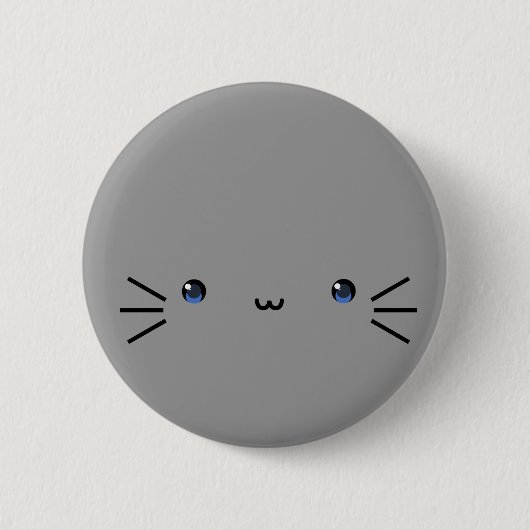 grijze neko-knop ronde button 5,7 cm (Voorkant)