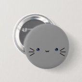 grijze neko-knop ronde button 5,7 cm (Voorkant /achterkant)