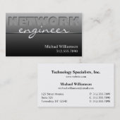 Grijze netwerktechnologie Stijlvolle Visitekaartje (Voorkant / Achterkant)