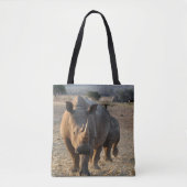 Grijze neushoorn in het wild tote bag (Voorkant)