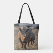 Grijze neushoorn in het wild tote bag (Achterkant)