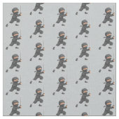 Grijze Ninja Design Fabric Stof (Close Up)